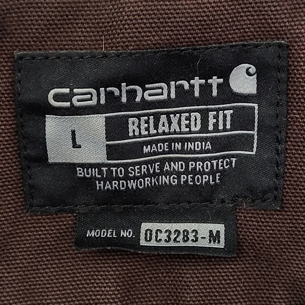 Carhartt Jacket Mens Large Brown Full Swing Relaxed Fit‎ Washed Duck Insulated